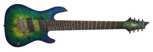 Cort KX508 MS (Multi Scale) 8-snarige gitaar met Fishman Modern Fluence alnico en ceramic pickups en locking tuners